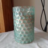 Cylindrical vase frosted honeycomb glass