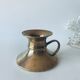 Old bronze church candle holder
