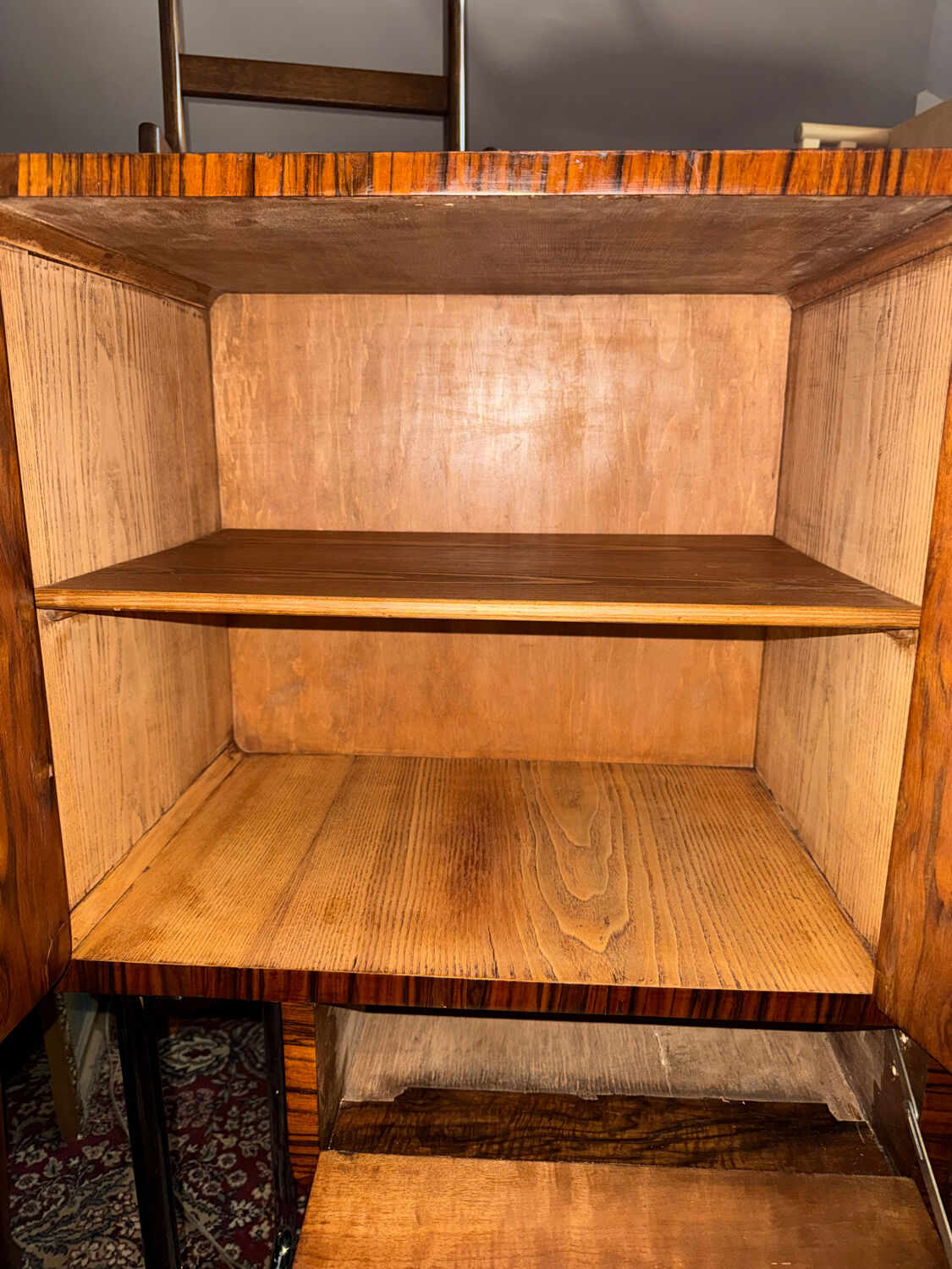 Art Deco Bar Cabinet – asymmetrical form – Poland, 1930s