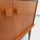Small vintage Scandinavian teak sideboard from the 1960s.