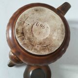 Vintage KW Feuerfest teapot – brown stoneware, 1960s–70s