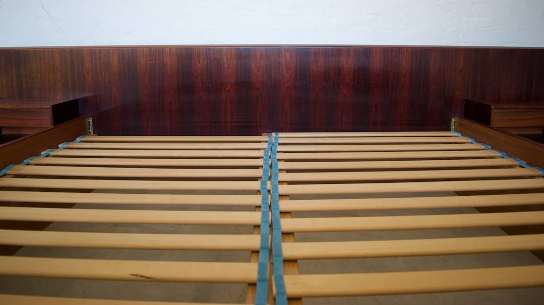 Danish Rosewood Bed By Sannemans, 1970s.