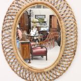 1960s Italian design bamboo mirror