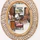 1960s Italian design bamboo mirror