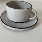 Two-tone stoneware breakfast mug