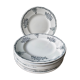 Set of 10 flat plates numbered terre de fer xixème st amand