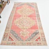 4x8 Red Geometric Turkish Rug 127x247Cm SK 22752