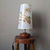 Bohemian country decoration bedside lamp with vintage dried flower lampshade