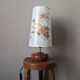 Bohemian country decoration bedside lamp with vintage dried flower lampshade