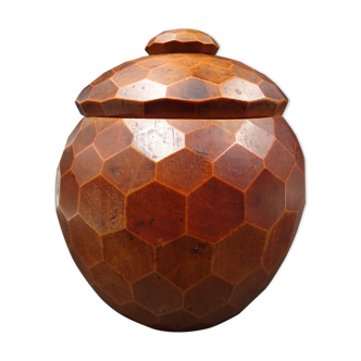 Wooden box- Decoration of cut sides - circa 1950