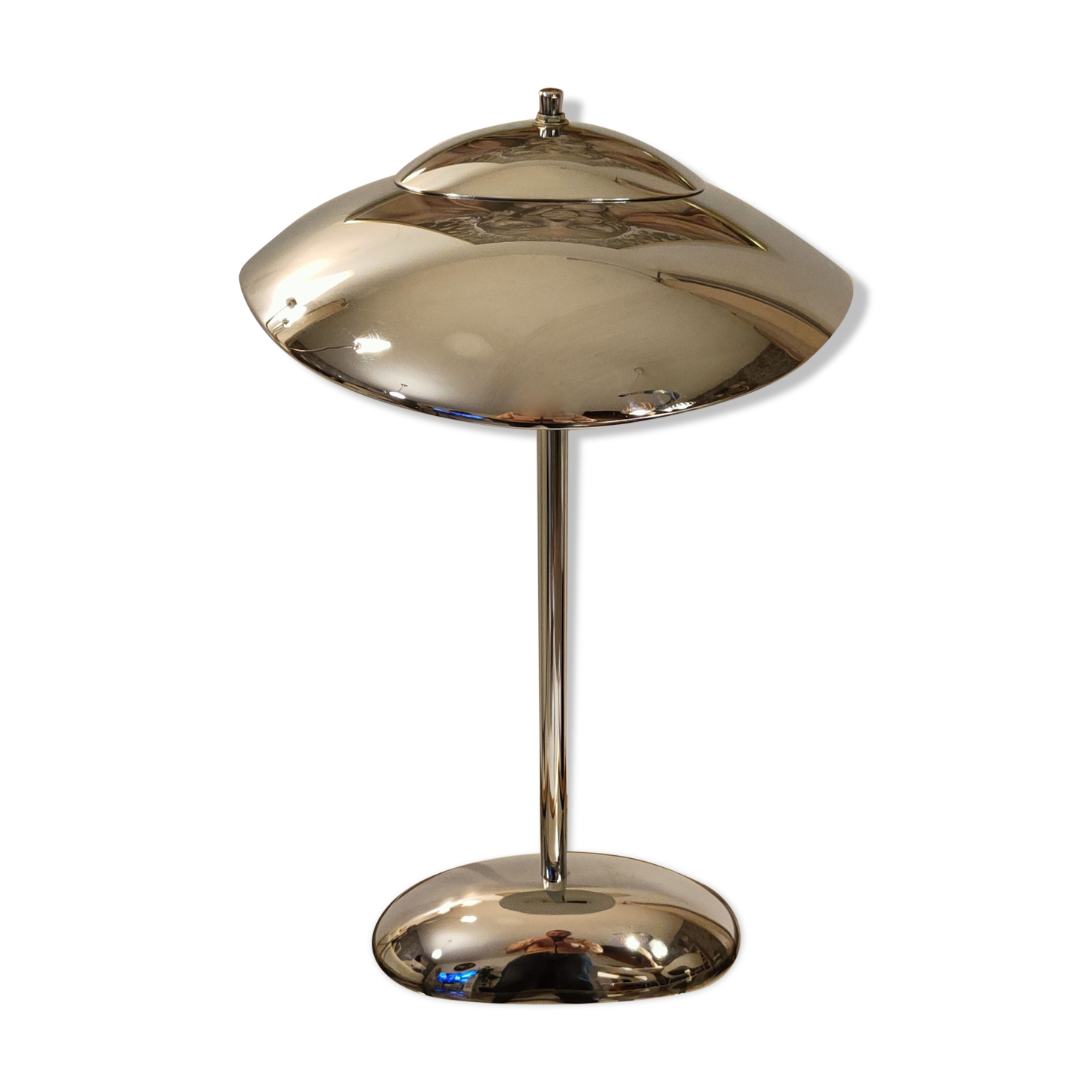 Vintage chrome mushroom lamp 1970 to 1980