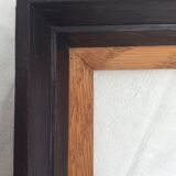Empty frame in black wood and vintage wood dimension: 56x46.5cm total size 63x53.5cm-