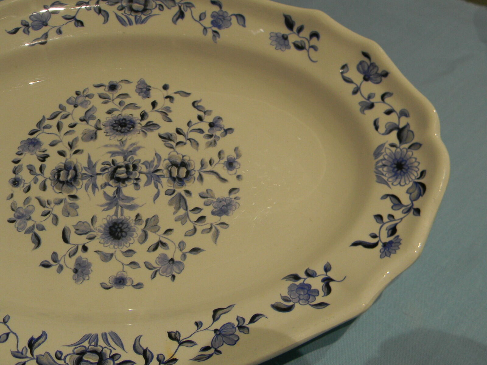 Oval earthenware dish of saint Amand