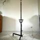 Wrought iron floor lamp landier 19th century