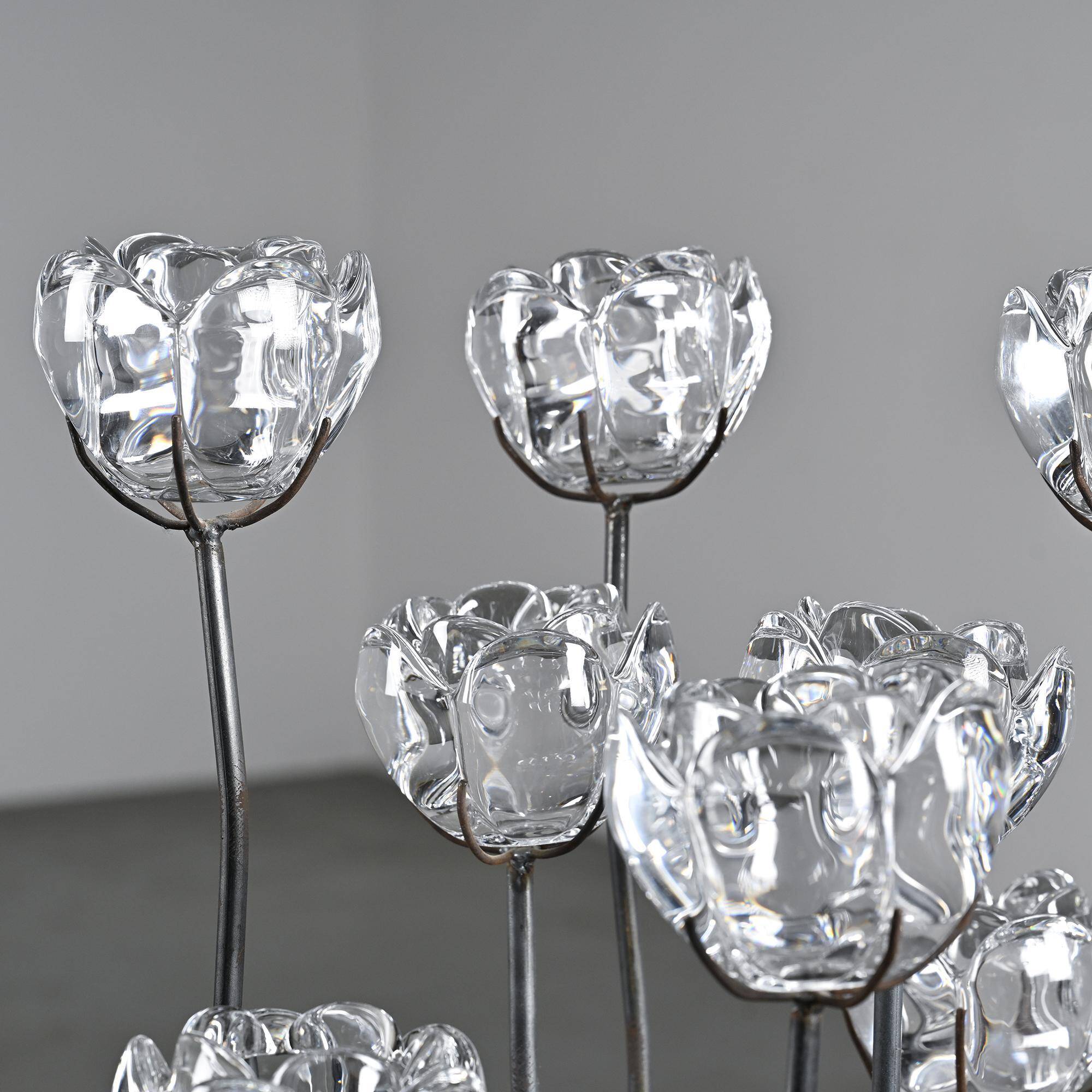 Sculptural floral lamp by Royal Copenhagen, Denmark, circa 1960.