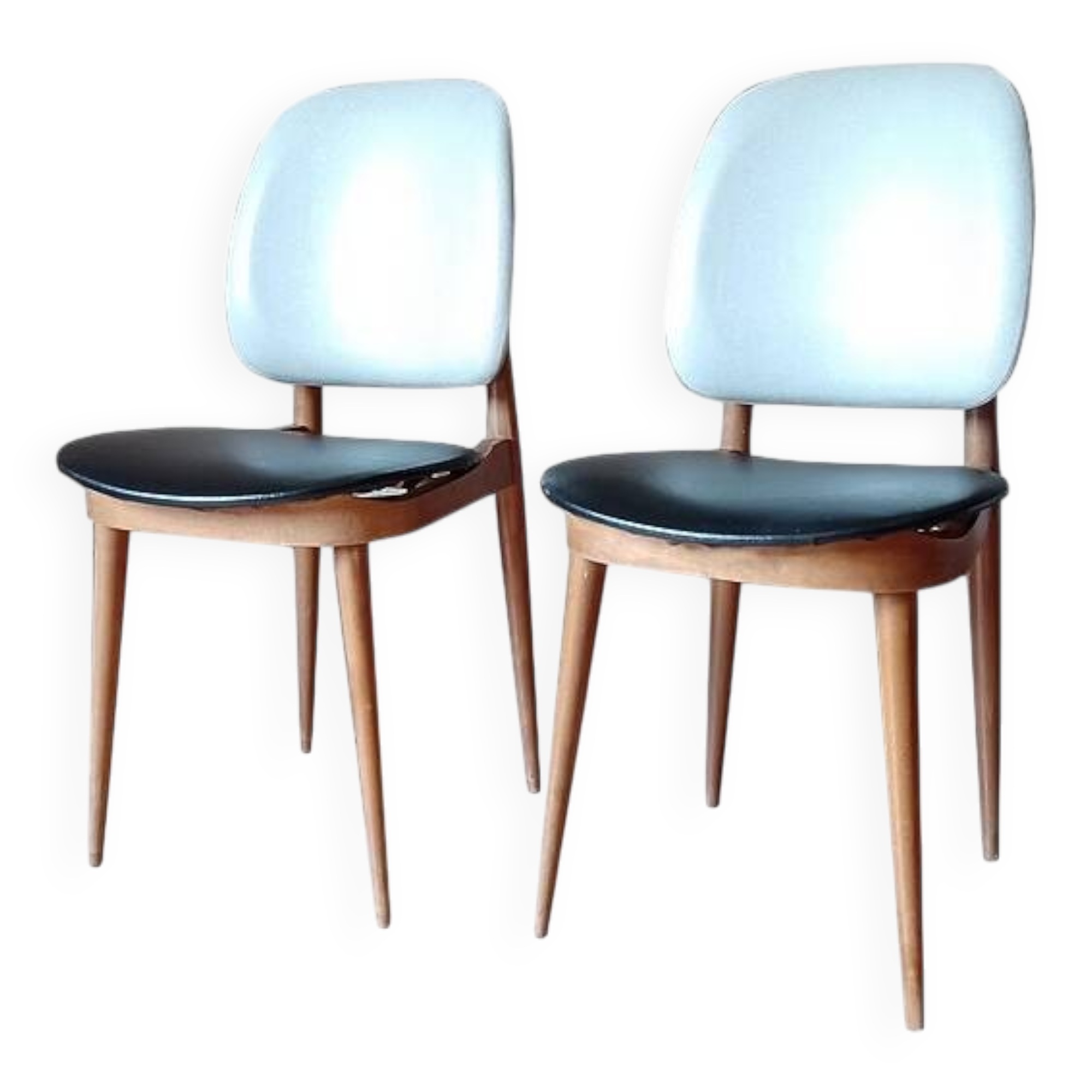 Paire de chaises Baumann Pégase vintage 1960