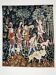 Antique handwoven tapestry Medieval Hunt Unicorn 20th century