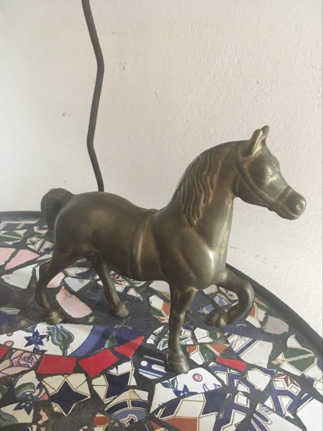 Vintage brass horse