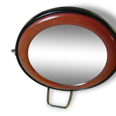 Miroir de barbier rond double face à poser ou à suspendre