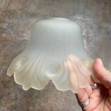 antique globe tulip lampshade in frosted glass