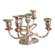 Medusa chandelier in silver and gold metal