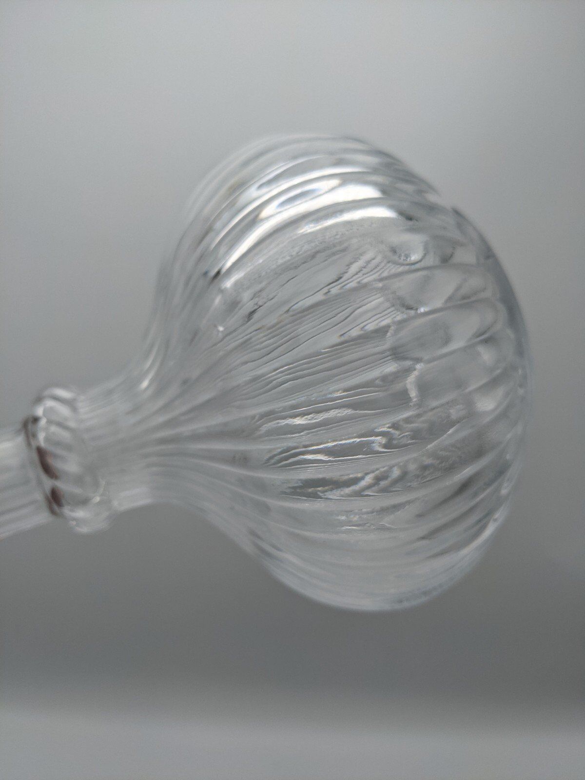 Round italian glass carafe