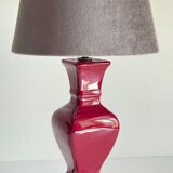 Chic ceramic and velvet vintage lamp