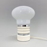 Mid-century Metal & Milk Glass Table Lamp, Italy