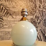 Lampe boule opaline bleu clair 1930 Ø10cm