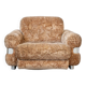 Chenille armchair with brushed aluminum profiles, 1970s