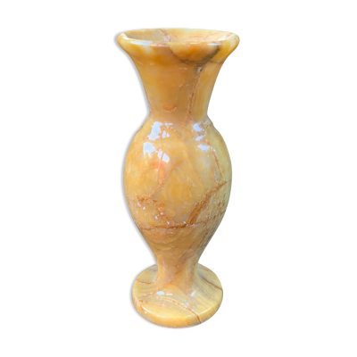Vase soliflore vintage en marbre blanc