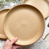 3 Assiettes Vintage en Grès Sarreguemines modèle Fermette made in France