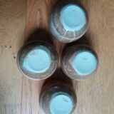 Stoneware cups signed Anne Rémy Clamagirand