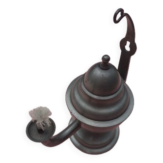 Small tin oil lamp