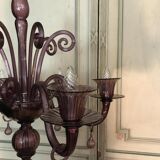 Pair of girandoles in Murano crystal