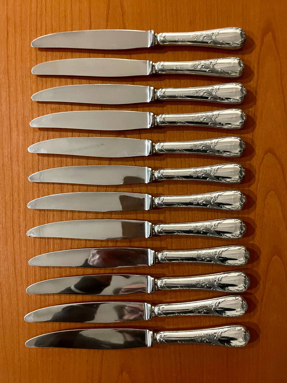 Christofle 12 large marly model knives 24.5 cm