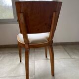 Set of 6 Art Deco elm burl chairs – 1930s – Excellent condition