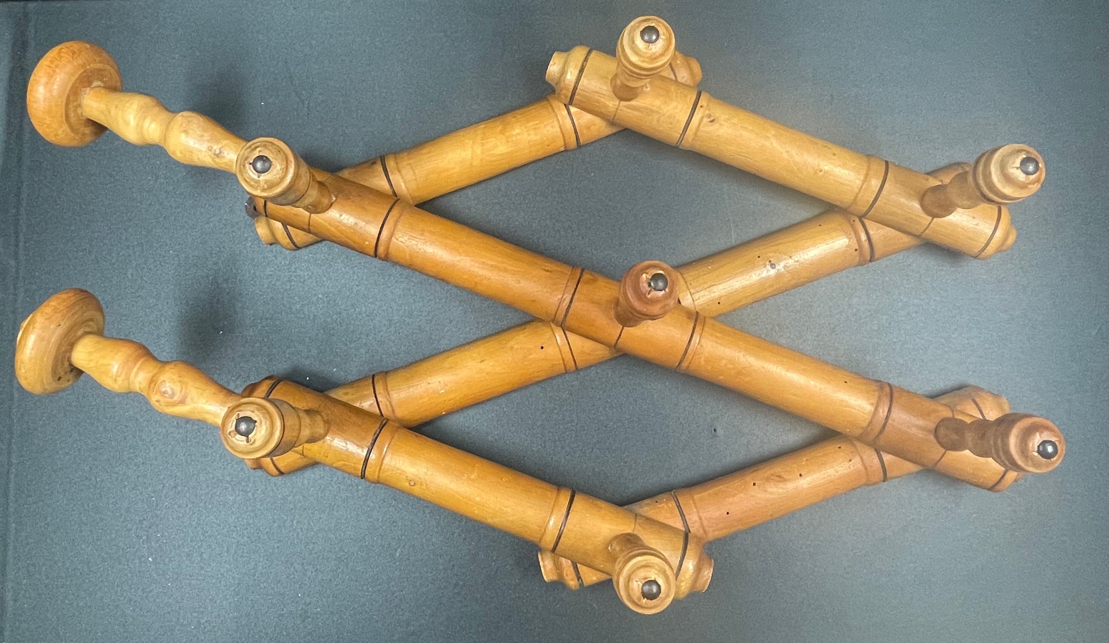 Bamboo imitation wooden coat rack and hat rack