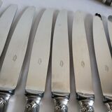 12 silver-plated table knives with stainless steel blades nogent