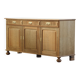 Vintage 1970 Danish Brutalist Light Oak Sideboard, Style of Henning Kjærnulf