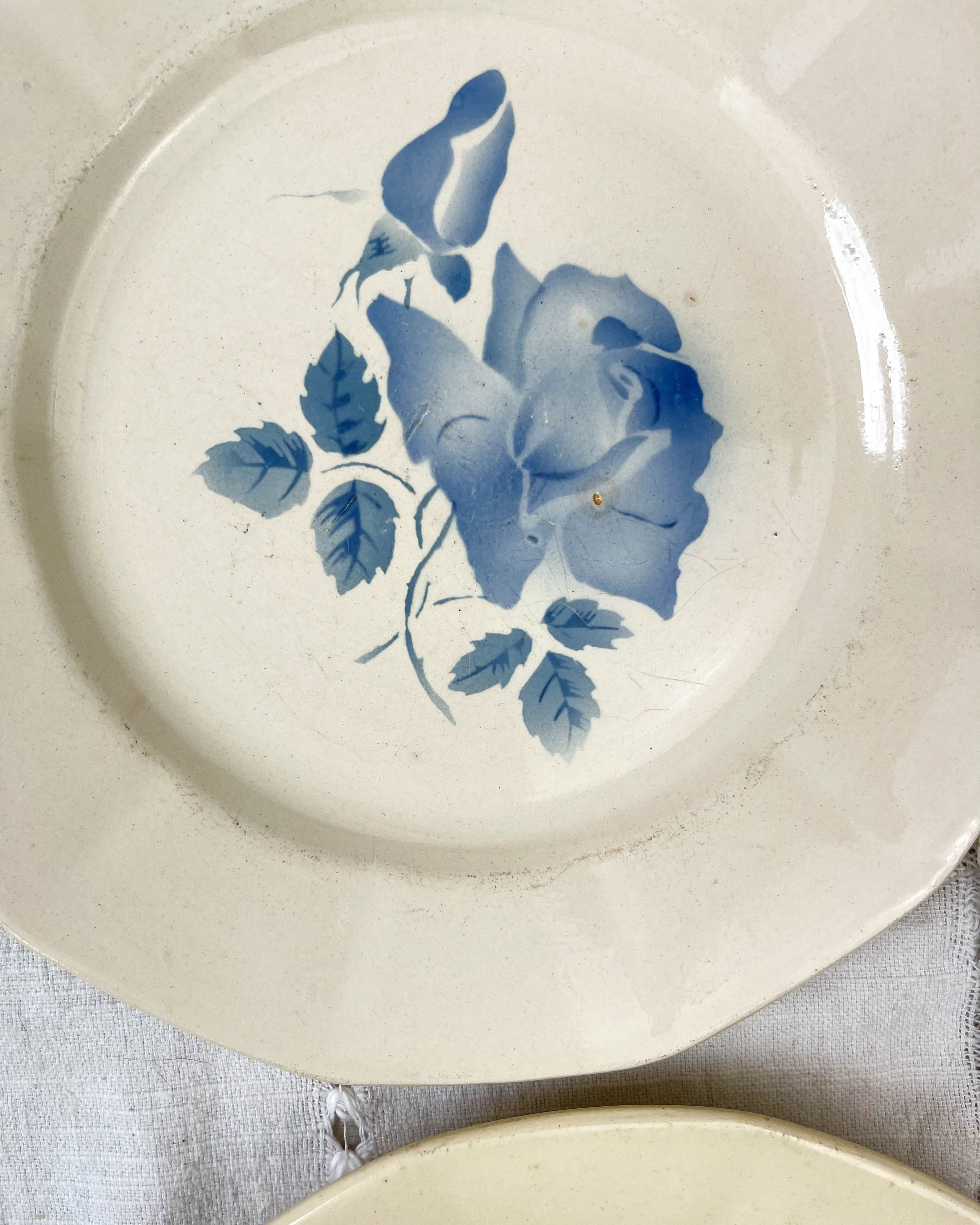 6 flat plates digoin sarreguemines model "cannes"