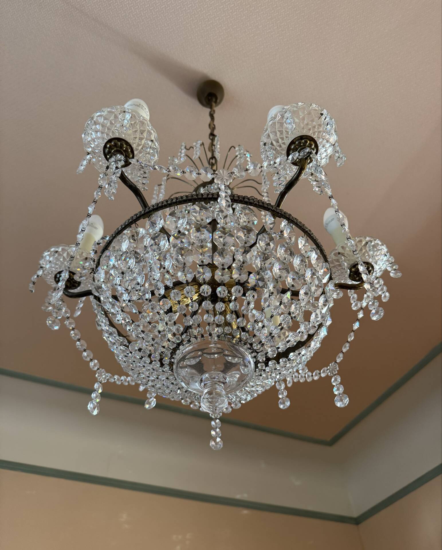 Crystal balloon chandelier from the 1960s.