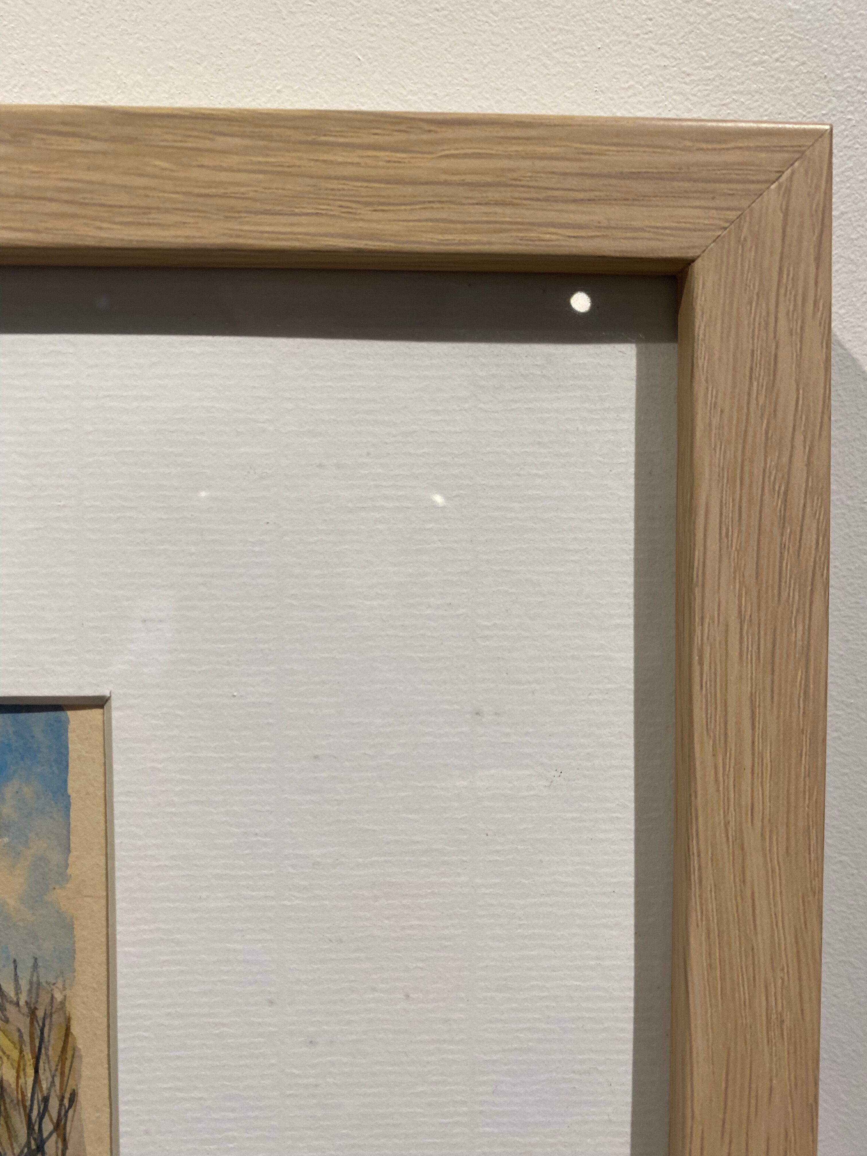 Old painting, watercolor of the signed triumphal arch, XX century