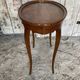 Antique Oval Cocktail Table Guéridon LOUIS XV Wooden Curved Legs Vintage