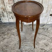 Antique Oval Cocktail Table Guéridon LOUIS XV Wooden Curved Legs Vintage