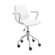 Swivel chair on wheels, design Vico Magistretti,  kartel