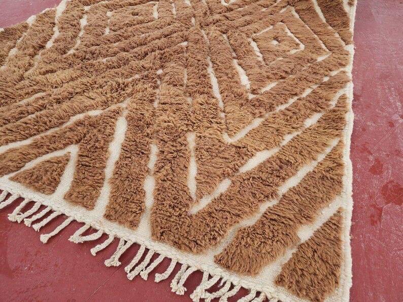 Traditional handmade beni ourain rug size 150 x 250 cm