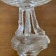 Antique pair of crystal cup drageoirs with tripod fish foot, 19th century vintage