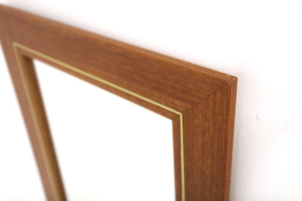 Scandinavian teak mirror, Sweden, 1960, 111cm x 58cm