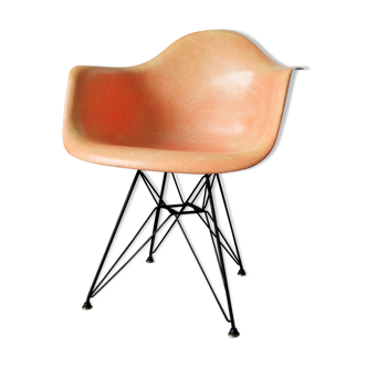 DAR Chair by Charles and Ray Eames for Zenith Plastics, red or salmon, 1950